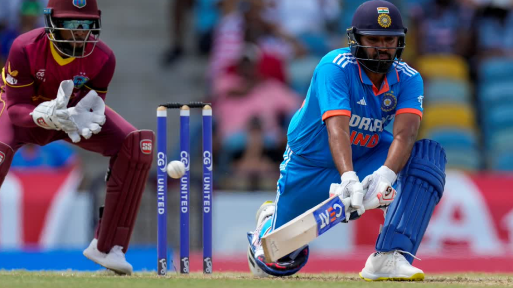 Rohit Sharma played such reverse shot in first ODI between India and West Indies, everyone kept watching