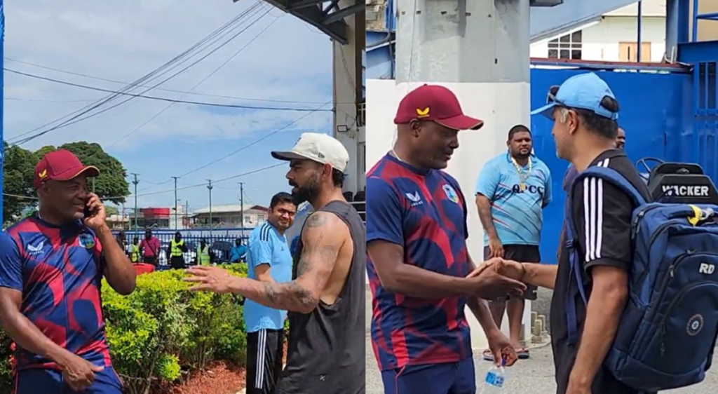 Indian players meet Brian Lara ahead of second Test between West Indies and India