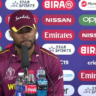 West Indies captain Shai Hope looked sad after humiliating defeat in first ODI against India