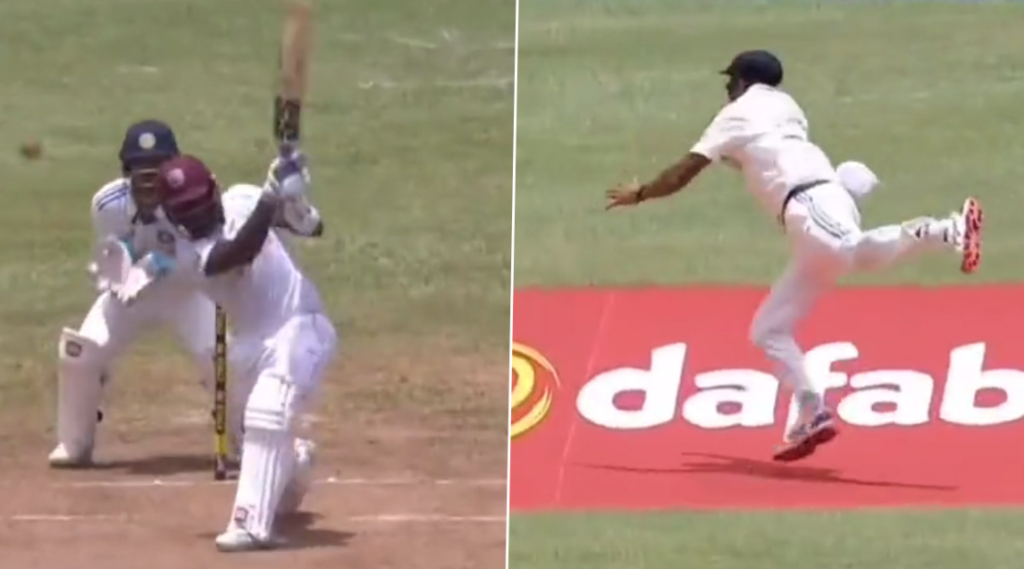 IND vs WI siraj: Muhammad Siraj took flying catch with one hand, watch video