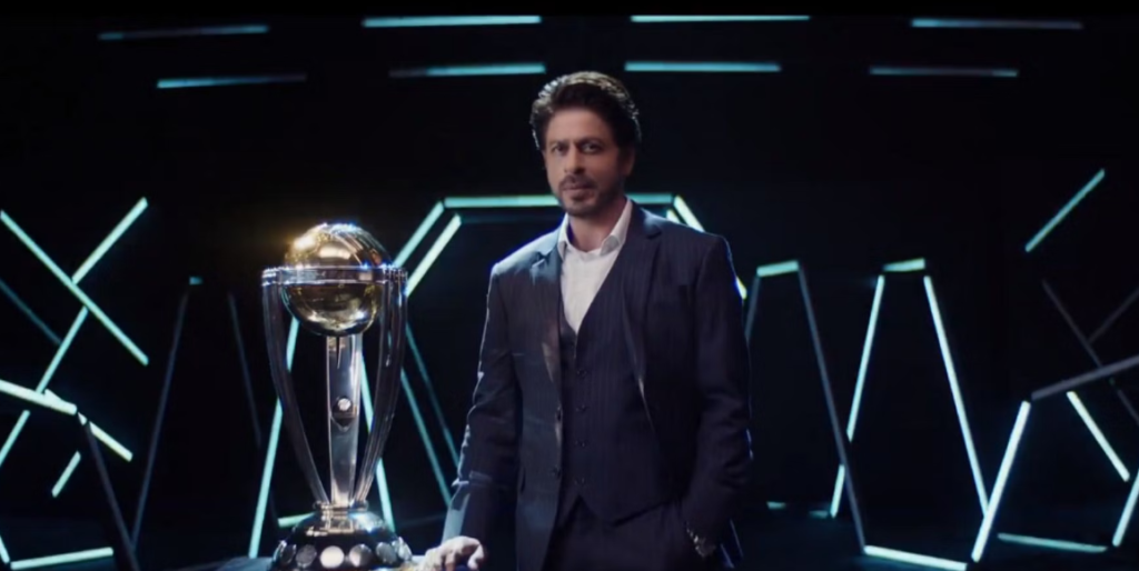 2023 odi world cup: ICC has recently released promo for ODI World Cup in which Shah Rukh Khan seen with trophy