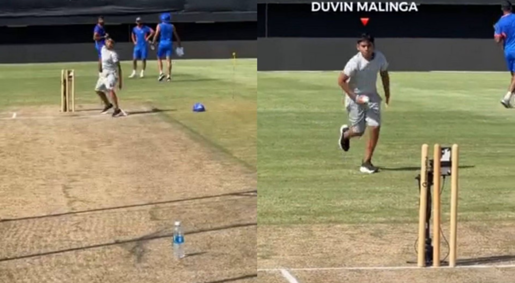 You will also be shocked to see bowling of Sri Lankan Malinga son, who swings like his father