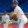 Ishan Kishan Sunday scored first half-century his Test career while batting number 4 Queen Park Club in Trinidad