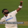 Bumrah becomes number one bowler in test bowling rankings