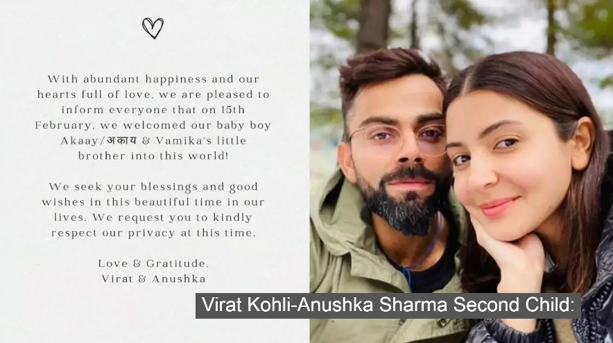 Virat Kohli-Anushka Sharma Second Child: Anushka Sharma gives birth to son and names him Akay