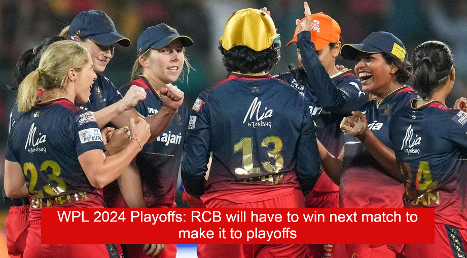 WPL 2024 Playoffs: RCB will have to win next match to make it to playoffs